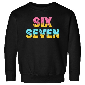 Discover 67 Six Seven Meme Funny Ice Cream Drip Waffle Cone Sweatshirts