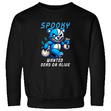 Discover Spooky Teddy Bear Wanted Dead or Alive Halloween Sweatshirts