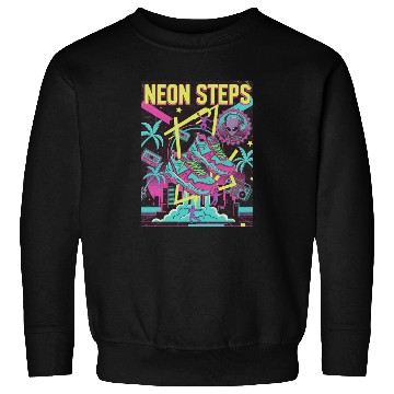Discover Neon Steps Retro Athletic retro 90 Sweatshirts