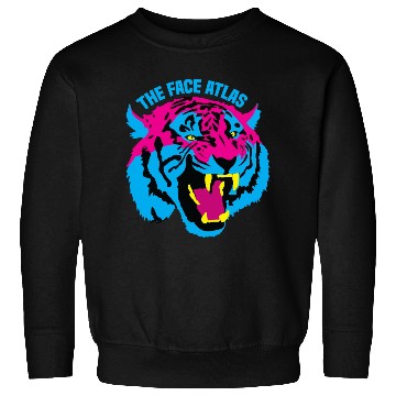 Discover Vivid Tiger Face Atlas Design Sweatshirts