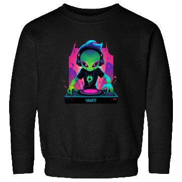 Discover A cute chibi-style alien dark DJ Sweatshirts