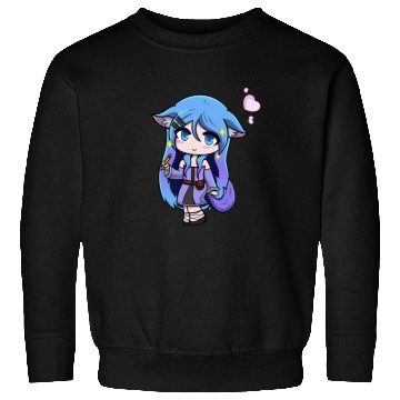 Discover Chibi Anthro Cat Witch Illustration Sweatshirts