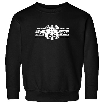 Discover Get Your Kicks Route 66 Mechanics Work Classic Car Sweatshirts