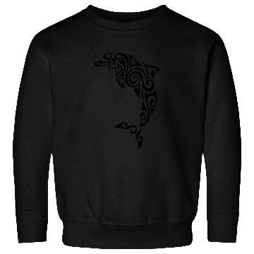 Discover Dolphin Tattoo Black Funny Sweatshirts