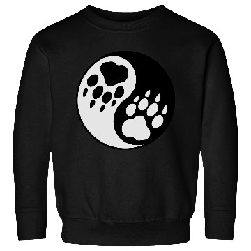 Discover wolf paw ying yang Sweatshirts