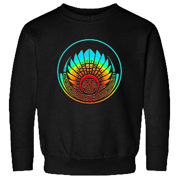 Discover Mayan mask, crop circle, Quetzalcoatl, aztec Sweatshirts