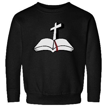 Discover cross open bible 3c Sweatshirts