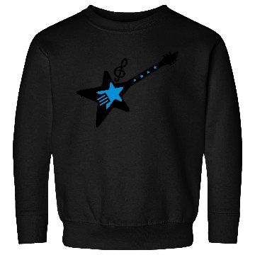 Discover Rock guitar with music note Sweatshirts