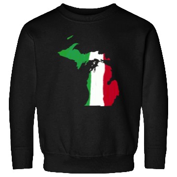 Discover Michigan Italian Italy Flag Pride Sweatshirts