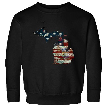 Discover State And Country Michigan Patriot Flag State Tees Sweatshirts
