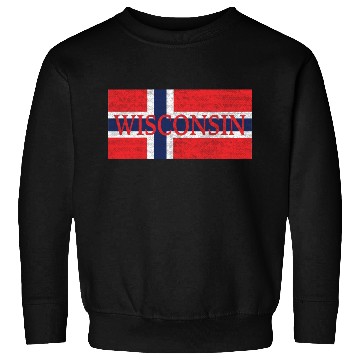 Discover Wisconsin Norwegian Flag Sweatshirts