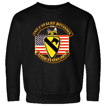 Discover 1st Cavalry Division w Flag Sweatshirts