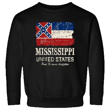 Discover Mississippi Flag - Vintage Look Sweatshirts