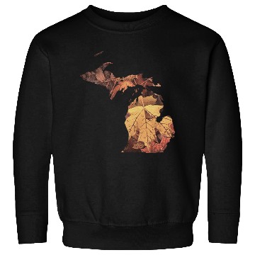 Discover Michigan Autumn Fall Leaves Sweatshirts