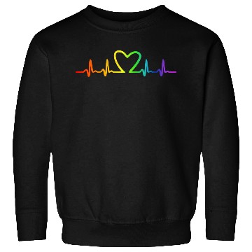 Discover LGBT Pride Rainbow Heartbeat Sweatshirts