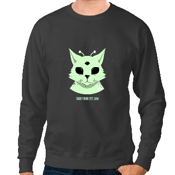 Discover Cat Paws Sage Tribe Alien Cat Third Eye Sweatshirts