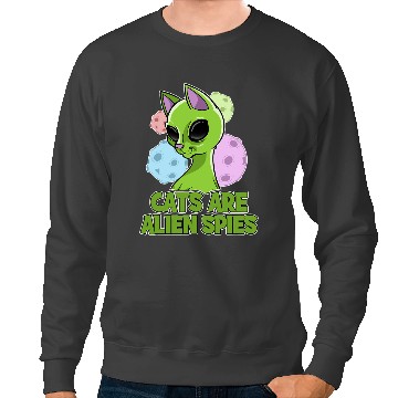 Discover black cats Paws Are Alien Spies Ufo Sweatshirts