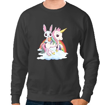 Discover Unicorns Easter Bunny Rides Unicorns For Children And Women Sweatshirts