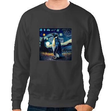 Discover Penguin Surrealism Starry Night Penguin Penguins Sweatshirts