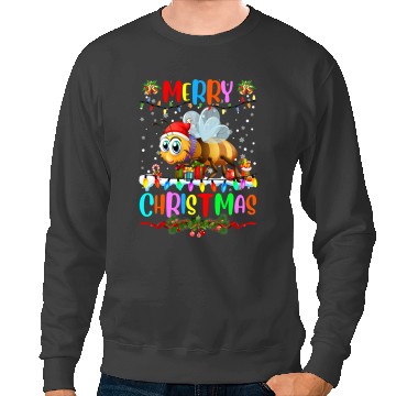 Discover Bee Beekeeping xmass Bumble Bee Lighting Santa Merry Christmas Bumble Bee 600 Beekeeper Sweatshirts