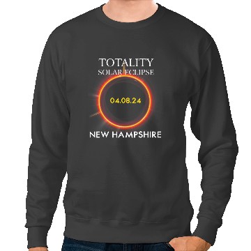 Discover Astronomy Lover Lovers Total Solar Eclipse New Hampshire 040824 Sweatshirts