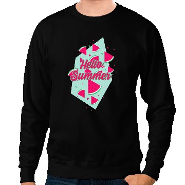 Discover Hello Summer Vacation Beach Watermelon for Melon Lover Sweatshirts