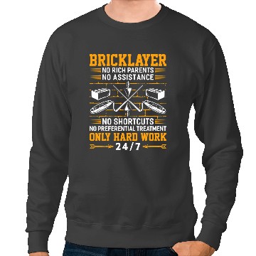 Discover Bricklayer Bricks No Rich Parents Bricklayer Masons Masonry Sweatshirts