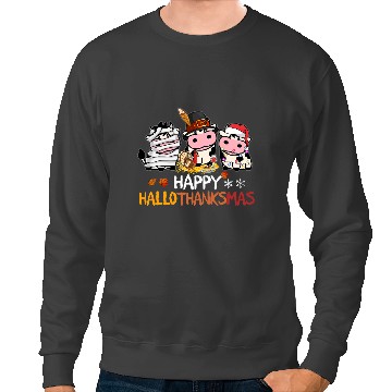 Discover Cattle Cow happy hallothanksmas 99 Sweatshirts