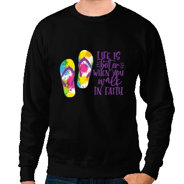 Discover Womens Ladies Faith Tops Cute Graphic Print Round Neck Blouses Tee Sweatshirts
