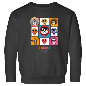 Discover Disney Pixars Coco Main Characters Group Shot Chest Panels Sweatshirts