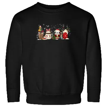 Discover Disney Christmas Coffee Sweatshirts, Disney Characters Sweatshirts