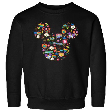 Discover Disneyss Pride Collection Rainbow Mickey Mouse Icon Doodles Sweatshirts