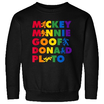 Discover Disneyss Mickey Friends Name Stack Pride Sweatshirts