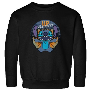 Discover Disney Stitch Halloween Bat Costume Up All Night Sweatshirts