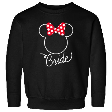 Discover Disney Minnie Mouse Bow Bride Wedding Sweatshirts