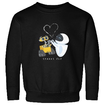 Discover Disney Pixar Wall-E Eve Heart Sparks Fly Sweatshirts