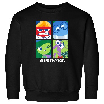 Discover Disney Pixar Inside Out Mixed Emotions Face Panels Sweatshirts