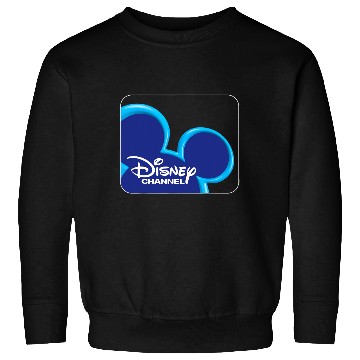 Discover Disney Channel  Mickey Mouse Blue Retro 2000s Logo Sweatshirts