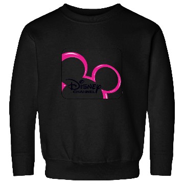 Discover Disney Channel  Mickey Mouse Pink Retro 2000s Logo Sweatshirts