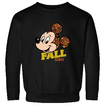 Discover Disney Mickey Mouse Fall Vibes Autumn Leaves Sweatshirts