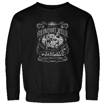 Discover Disney 100 Mickey Mouse Steamboat Willie Poster Homage D100 Sweatshirts