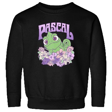 Discover Disney Tangled Cute Pascal Floral Pastel Big Chest Portrait Sweatshirts