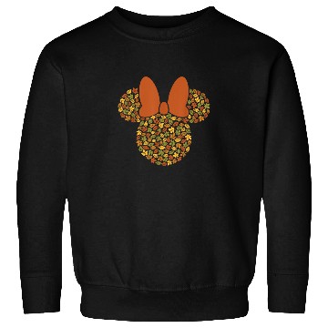 Discover Disney Minnie Mouse Icon Autumn Fall Leaves Sweatshirts
