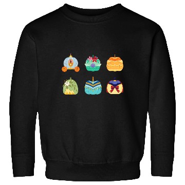 Discover Disney Princess Pumpkins Fall Autumn Six Pumpkin Princesses Sweatshirts