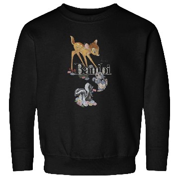 Discover Disney Bambi Group Shot Title Logo Sweatshirts