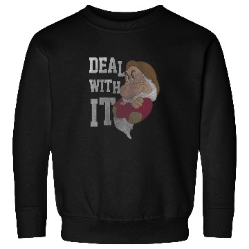 Discover Disney Snow White Grumpy Deal With It Portrait Sweatshirts