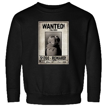 Discover Disney The Muppets Wanted Evil Frog Reward Poster Sweatshirts