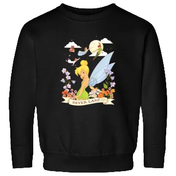 Discover Disney Peter Pan Tinker Bell Never Land Flowers and Flight Sweatshirts