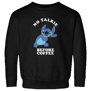 Discover Disney Lilo Stitch No Talkie Before Coffee Grumpy Alien Sweatshirts