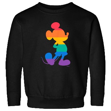 Discover Disney Mickey Mouse Pride Classic Pose Rainbow Icon Fill Sweatshirts